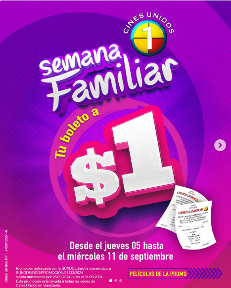 SEMANA FAMILIAR EN CINES UNIDOS