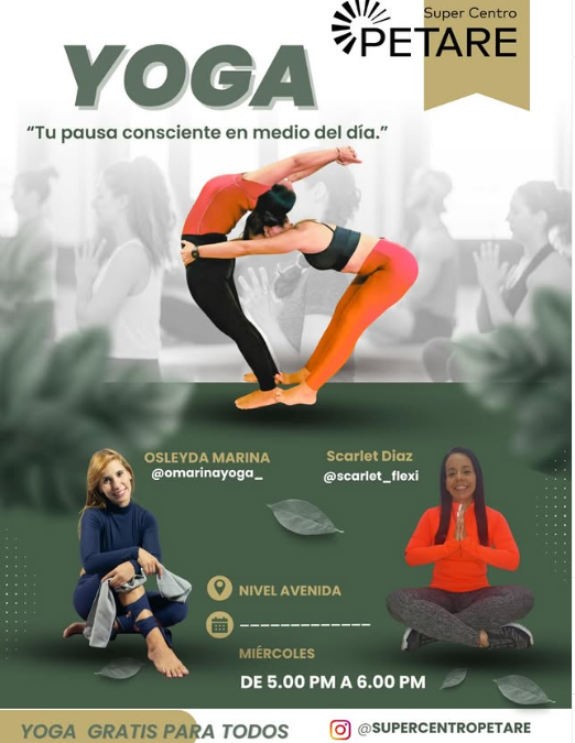 BIENESTAR AL ALCANCE DE TODOS: YOGA EN EL SUPER CENTRO PETARE